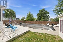 new pool liner being installed - 