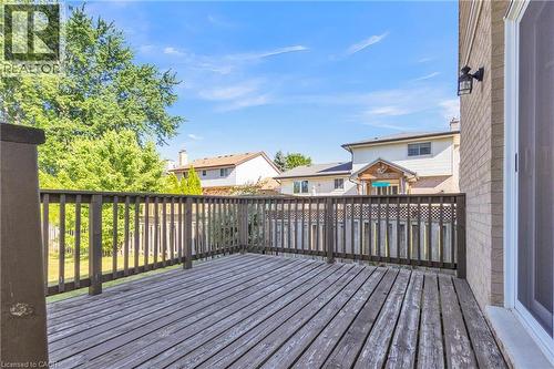 Expansive wooden deck with coordinating railings - 127 Acorn Crescent, London, ON 