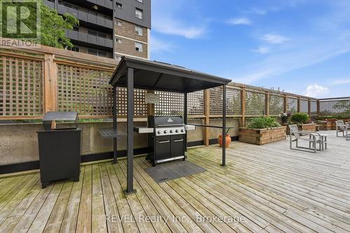BBQ on Patio - 201 - 141 Church Street, St. Catharines (Downtown), ON - Outdoor With Deck Patio Veranda With Exterior