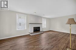 Fireplace with insert, new flooring - 