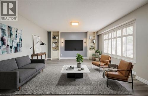 Virtually Staged - 123 Forest Edge Trail, Kitchener, ON - Indoor Photo Showing Living Room
