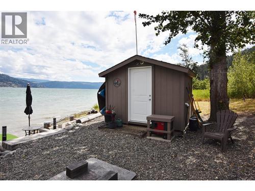 beach shed with solar batteries - 1 Imtil Road, Vernon, BC - Outdoor With Body Of Water