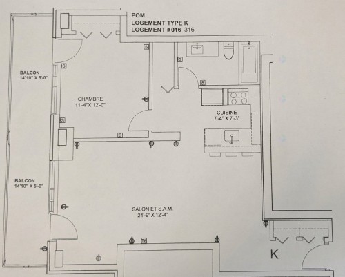 Floor Plan - 316-555 Boul. René-Lévesque E., Montréal (Ville-Marie), QC - Other