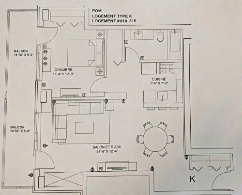 Floor Plan - 316-555 Boul. René-Lévesque E., Montréal (Ville-Marie), QC - Other