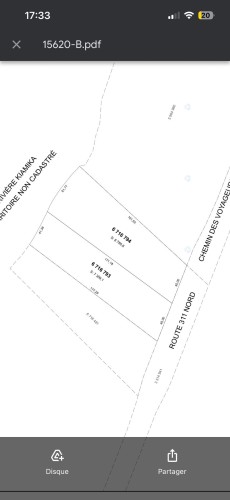 Plan (croquis) - Route 311 N., Lac-Des-Écorces, QC 