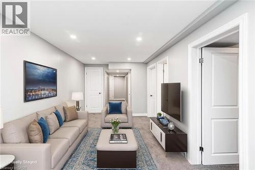 Virtually staged family room - 45 Seabreeze Crescent Unit# 22, Stoney Creek, ON 