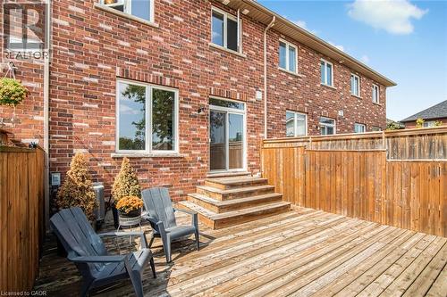 Private deck - 45 Seabreeze Crescent Unit# 22, Stoney Creek, ON 
