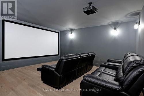 Theatre Room -Virtually Staged w/Projector&Seating - 310 Tuck Drive, Burlington (Shoreacres), ON 
