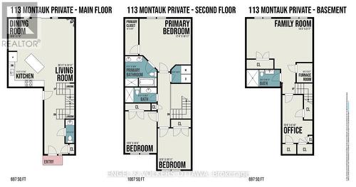 floor plans from mirror unit. - 109 Montauk, Ottawa, ON 