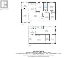 Floor Plans - Showing Main Floor and Basement - 