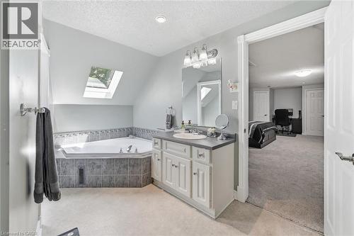 Walk through, semi-ensuite bathroom with separate toilet room - 1 Idared Road, Carlisle, ON - Indoor Photo Showing Bathroom