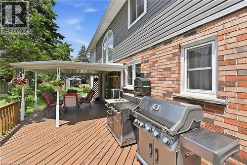 Beautiful deck with plenty of space for entertaining and outdoor cooking - 1 Idared Road, Carlisle, ON - Outdoor With Deck Patio Veranda With Exterior
