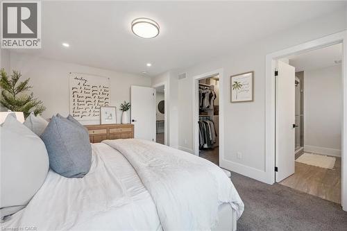 Bedroom featuring recessed lighting and a flush-mount ceiling fixture - 63 Plymouth Road, Kitchener, ON 
