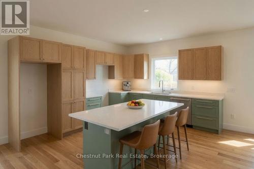 AI concept of designed kitchen *in construction - 23 Maple Ridge Road, Nipissing, ON - Indoor Photo Showing Kitchen