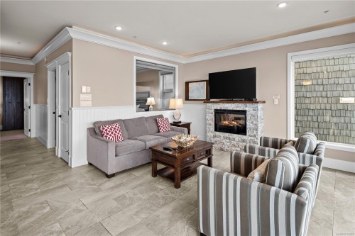 #42B-1000 Sookepoint Pl, Sooke, BC - Indoor Photo Showing Living Room With Fireplace