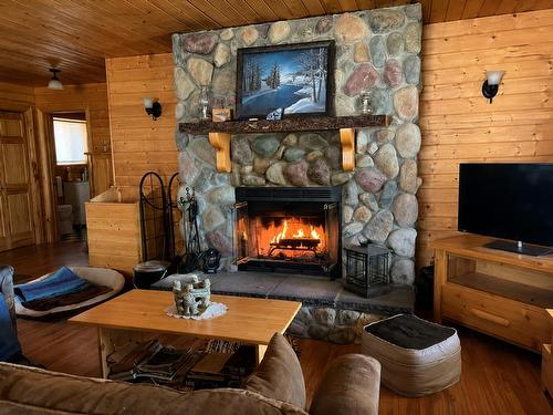 D742 Dam Road, Emo, ON - Indoor Photo Showing Living Room With Fireplace