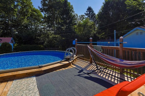 Piscine - 2002 79E Rue, Shawinigan, QC - Outdoor With Above Ground Pool With Backyard