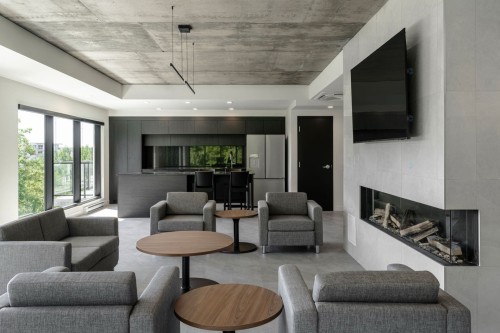 Salle communautaire - 509-1377 Rue D'Anticosti, Lévis (Les Chutes-De-La-Chaudière-Est), QC - Indoor Photo Showing Living Room With Fireplace