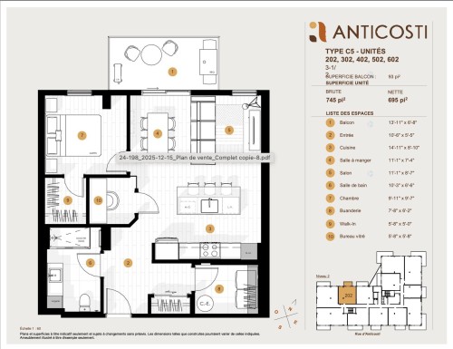 Plan (croquis) - 502-1377 Rue D'Anticosti, Lévis (Les Chutes-De-La-Chaudière-Est), QC - Other