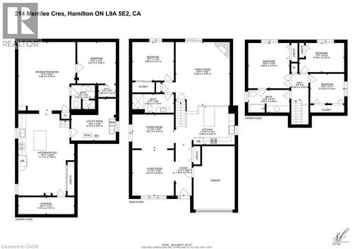 Floor plan - 214 Merrilee Crescent, Hamilton, ON 