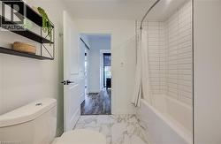 4 piece bath with view to bedroom (cheater ensuite) - 