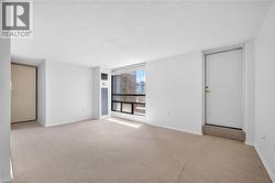 Carpeted living space with expansive window views - 