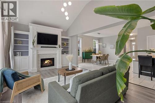 225 Tremaine Crescent, Kitchener, ON - Indoor Photo Showing Living Room With Fireplace