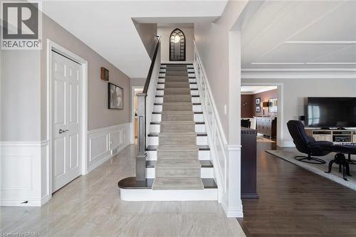 Entry with access to living room and study/office - 18 Stonegate Drive, Hamilton, ON 