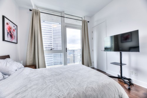 Chambre à coucher principale - 3803-1188 Av. Union, Montréal (Ville-Marie), QC - Indoor Photo Showing Bedroom