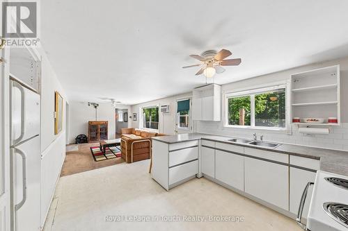 Open Concept Liv RM/Kitchen - 1558 Champlain Road, Tiny, ON - Indoor Photo Showing Kitchen With Double Sink