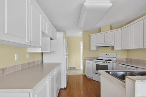 #302-245 First St, Duncan, BC - Indoor Photo Showing Kitchen With Double Sink
