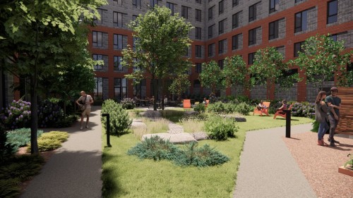 Courtyard - 302-2566 Rue St-Patrick, Montréal (Le Sud-Ouest), QC - Outdoor