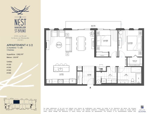 Plan (croquis) - 103-2100 Rue Benoit, Saint-Bruno-De-Montarville, QC - Other