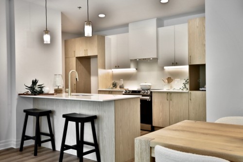 Coin-repas - 103-2100 Rue Benoit, Saint-Bruno-De-Montarville, QC - Indoor Photo Showing Kitchen With Upgraded Kitchen