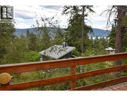 Peek-a-boo views of Okanagan Lake from the deck - 