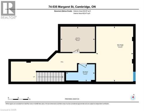 View of room layout - 535 Margaret Street Unit# 74, Cambridge, ON 