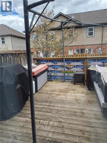 Expansive wooden deck featuring perimeter fencing - 535 Margaret Street Unit# 74, Cambridge, ON 