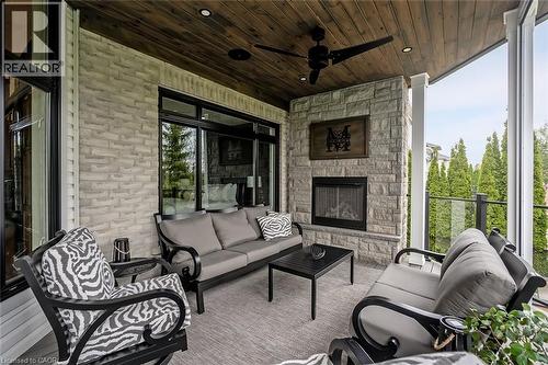 4285 Couples Crescent, Burlington, ON - Outdoor With Fireplace With Deck Patio Veranda With Exterior