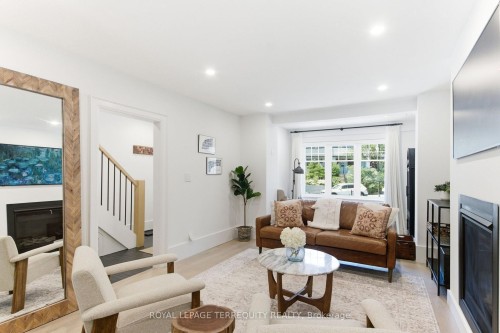 1775 Gerrard Street E, Toronto, ON - Indoor Photo Showing Living Room With Fireplace
