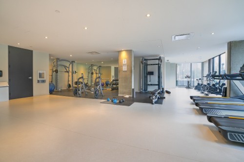 Salle d'exercice - 808-1616 Rue Des Bassins, Montréal (Le Sud-Ouest), QC - Indoor Photo Showing Gym Room