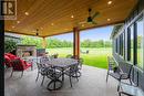 Covered Back Patio with Fireplace - 6089 First Line, Erin, ON 