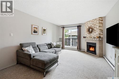 730 510 Prairie Avenue, Saskatoon, SK - Indoor Photo Showing Living Room With Fireplace
