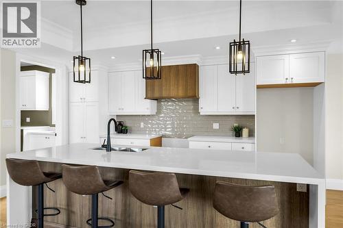 Photo from Cayuga Dedrick Model - Photo for illustration purposes only - 92 Craddock Boulevard, Jarvis, ON - Indoor Photo Showing Kitchen With Upgraded Kitchen