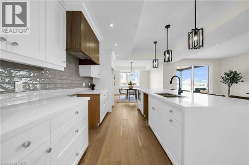 Photo from Cayuga Dedrick Model - Photo for illustration purposes only - 92 Craddock Boulevard, Jarvis, ON - Indoor Photo Showing Kitchen With Double Sink With Upgraded Kitchen