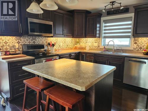 505 Cardinal Court, Shellbrook, SK - Indoor Photo Showing Kitchen With Double Sink