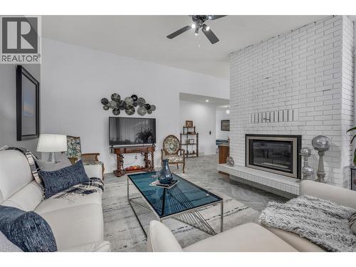 103 Eagle Drive, Kaleden, BC - Indoor Photo Showing Living Room With Fireplace