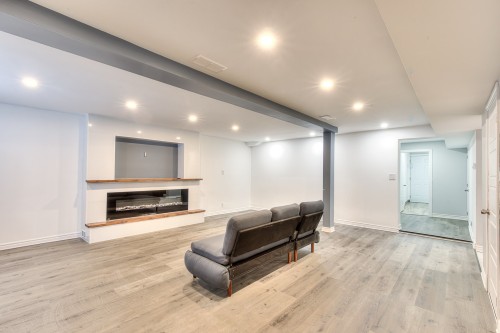 Living Room - 1273  - 1277 Rue Jasmin, Laval (Chomedey), QC - Indoor With Fireplace