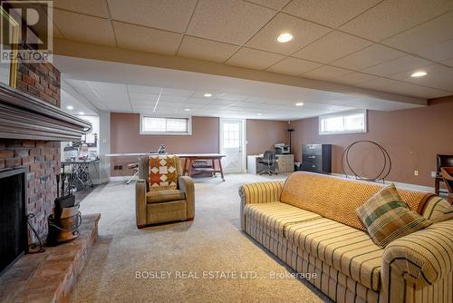 Lower level rec room - 720 Lake Street, St. Catharines (Lakeshore), ON - Indoor With Fireplace