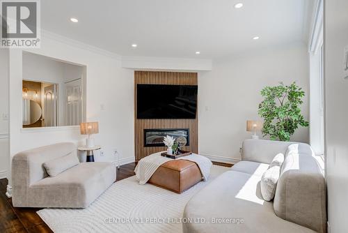 5988 Long Valley Road, Mississauga, ON - Indoor Photo Showing Living Room With Fireplace