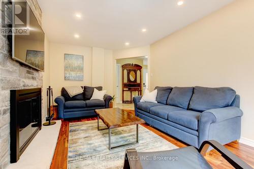 28 Chickadee Crescent, Brampton, ON - Indoor Photo Showing Living Room With Fireplace